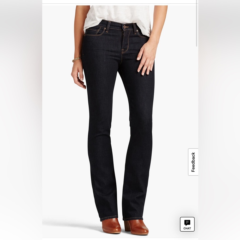 LUCKY BRAND Blue Jeans Brooke Boot Women's Dark Wash Jeans Mid Rise 2/26 NWT 32”